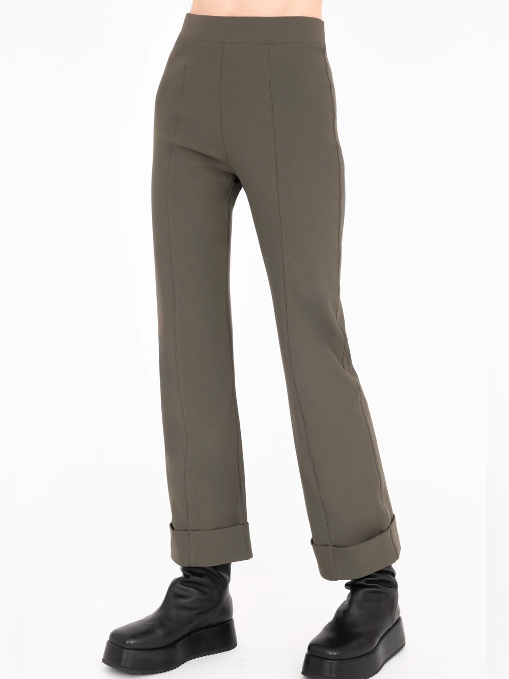 Elaine Kim Tech Stretch Cropped Cuffed Pants – Size Large